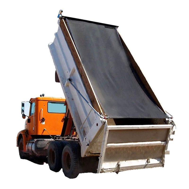 Leaveshade Dump Truck Mesh Tarp 8'X15' -(Black) Heavy Duty Cover with 6'' Pocket Reinforced Double Needle Stitch Webbing Ripping Tearing Stop, No Rust Thicker Brass Grommets - Image 1
